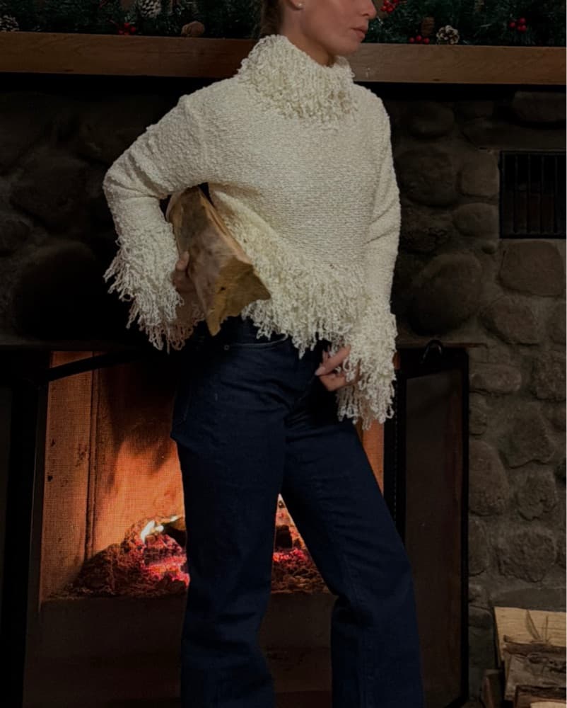 White Fringe Top - Image 2