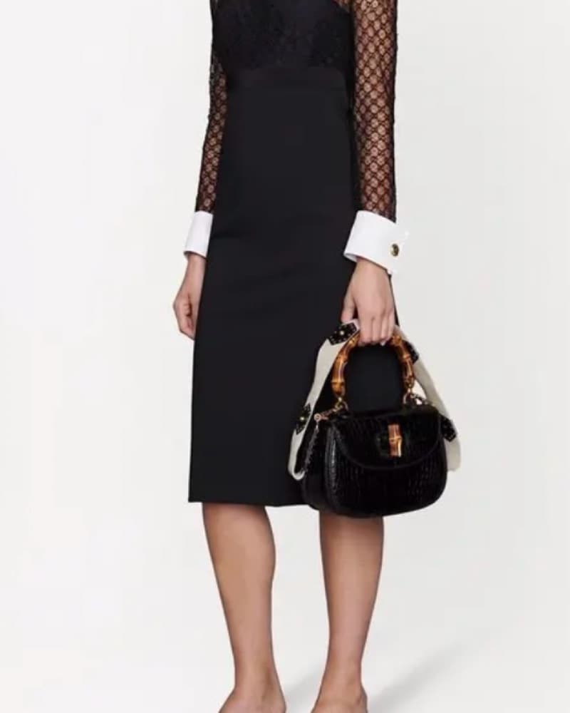 Sophisticated Black Lace Maxi Dress - Image 2
