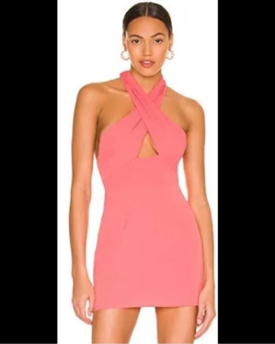 Superdown Grace Cross Front Dress - Pink - Image 1