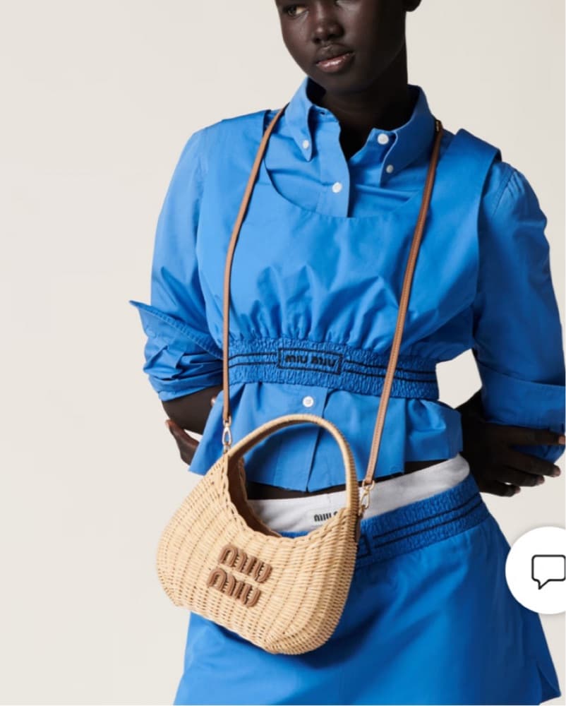 Miu Miu Wander Wicker Bag - Image 5