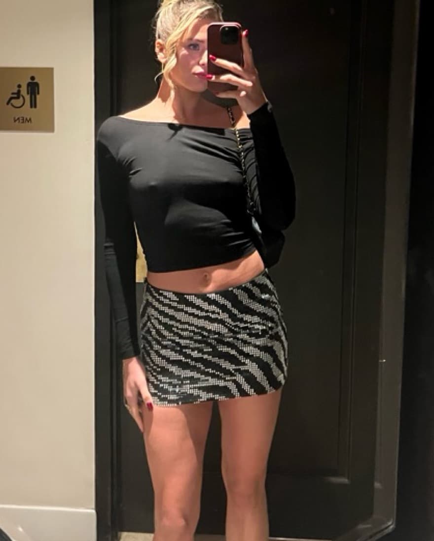 Zebra Sparkly Mini Skirt  - Image 3