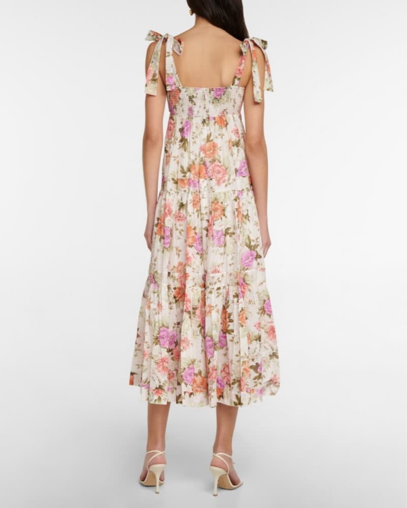 Zimmermann Pattie Tie Floral Midi Dress - Image 2