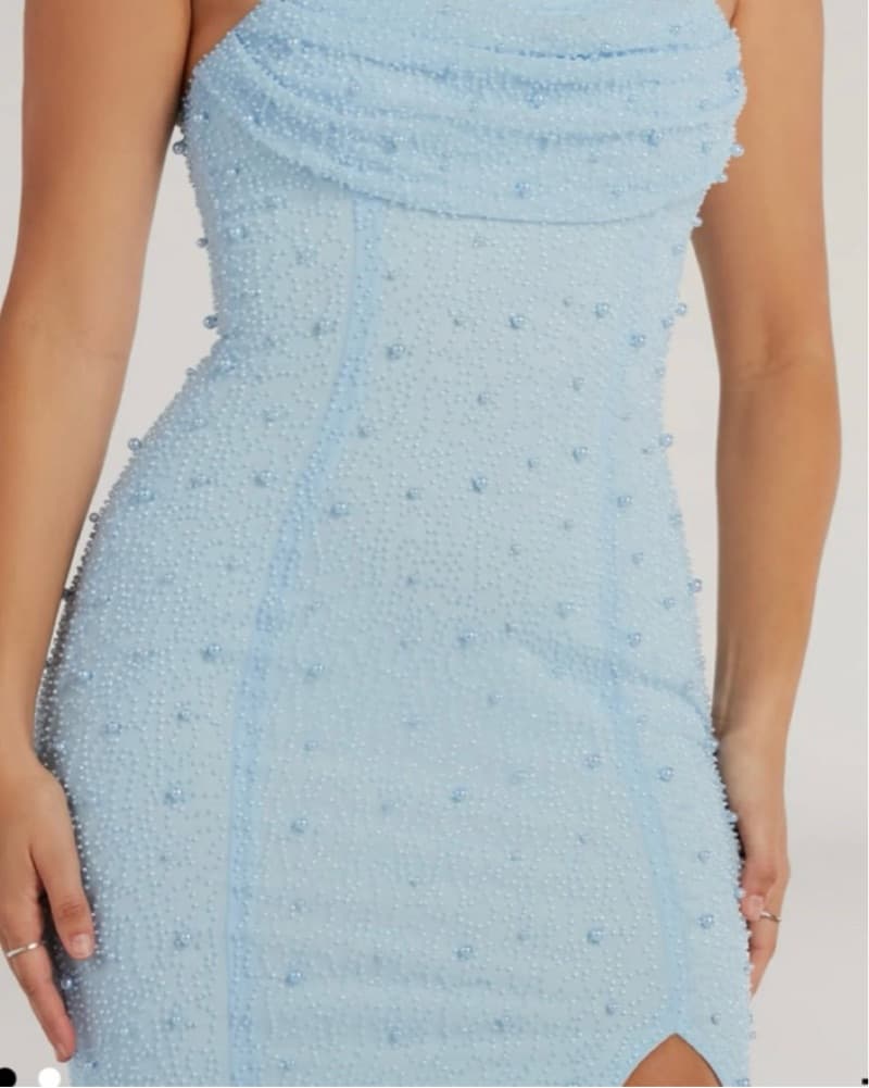 Stunning Embellished Blue Gown - Image 2