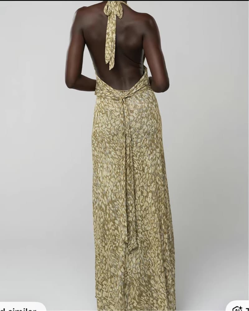 Chic Halter Neck Maxi Dress - Image 2