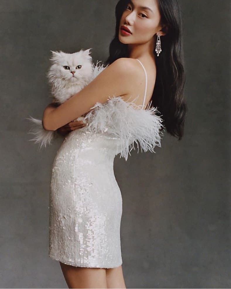 White Sequin Adelaide Dress - Image 4