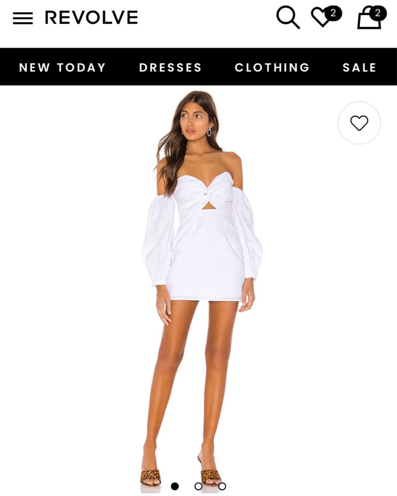 Chic Off-the-Shoulder White Dress - Image 2