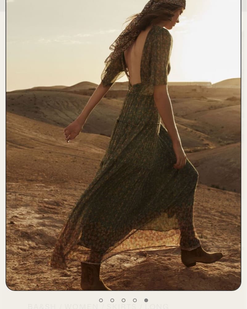 ba&sh Pearla Maxi Dress Leaf Green  - Image 5