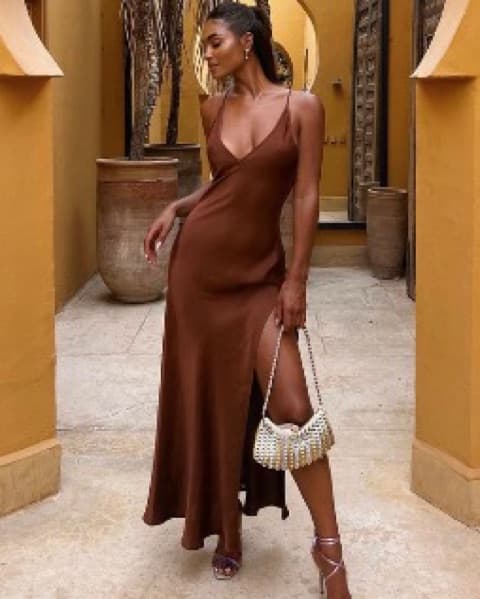 Rat and Boa Brown Maxi Dress - xs - Image 6