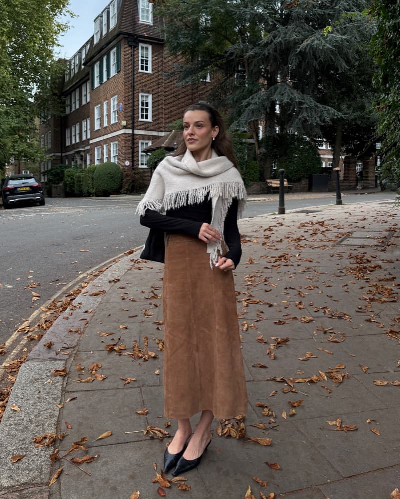 Suede Midi Skirt - Image 5