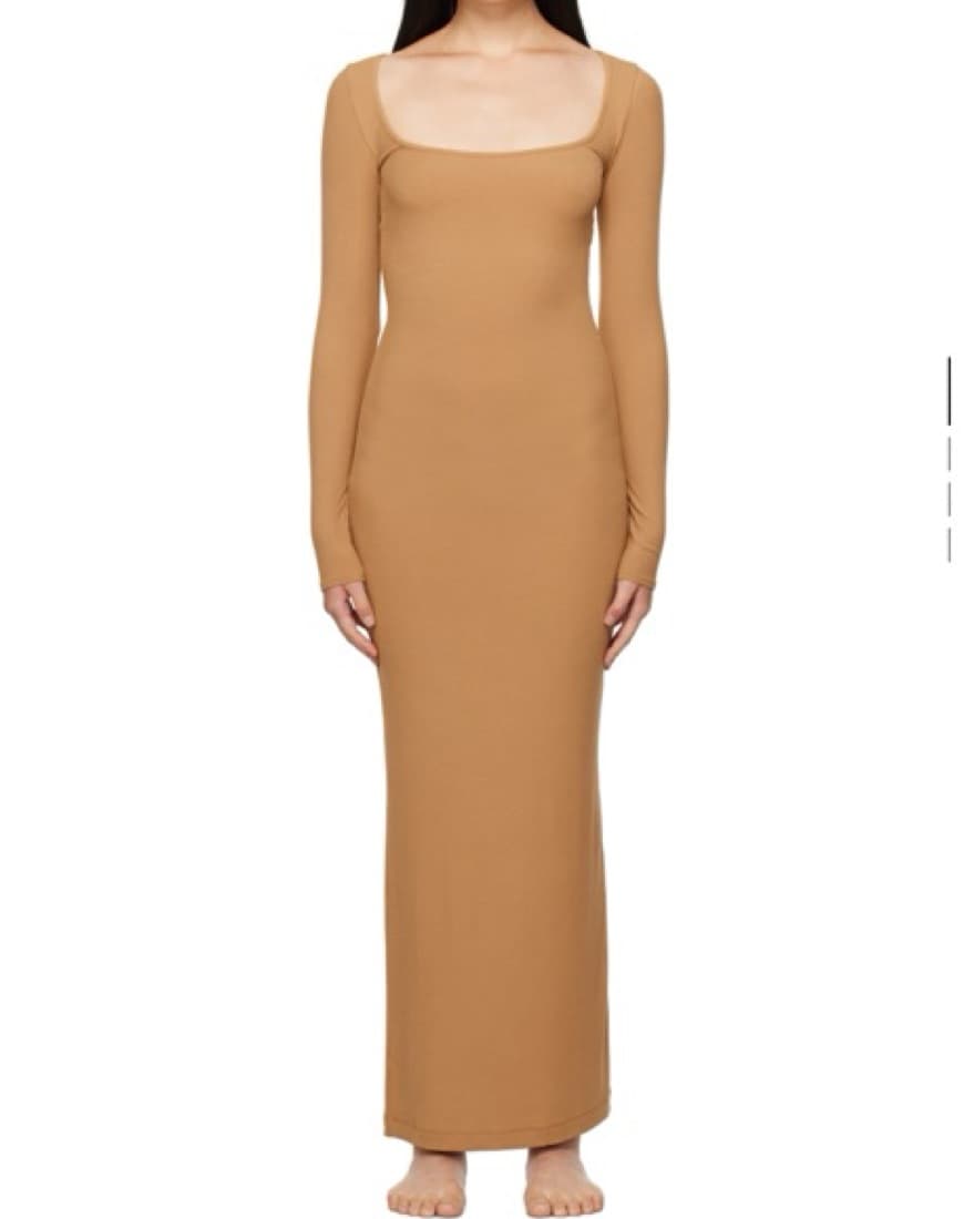 Skims Tan Soft Lounge Maxi Dress  - Image 3