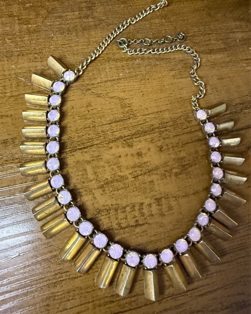 Jcrew Rhineshone /gold Necklace  - Image 1
