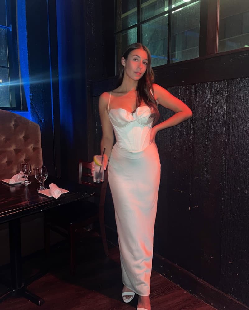 House Of CB Ivory Corset Maxi Dress - Image 4