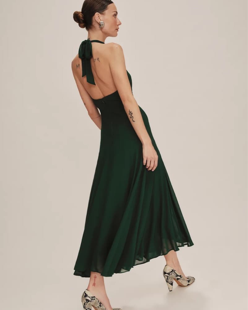 Reformation Briony Dress- Forest NWT Sz6 - Image 2