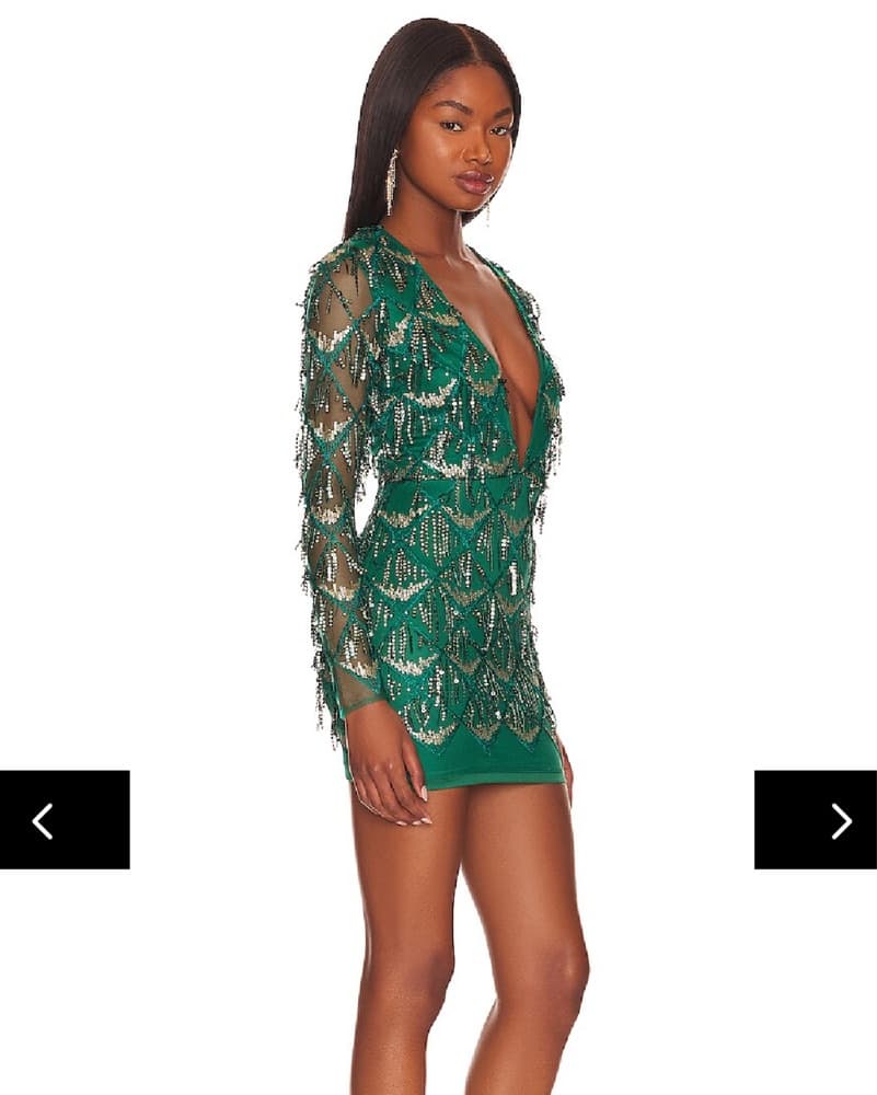 Superdown Nia Sequin Fringe Dress - Image 2