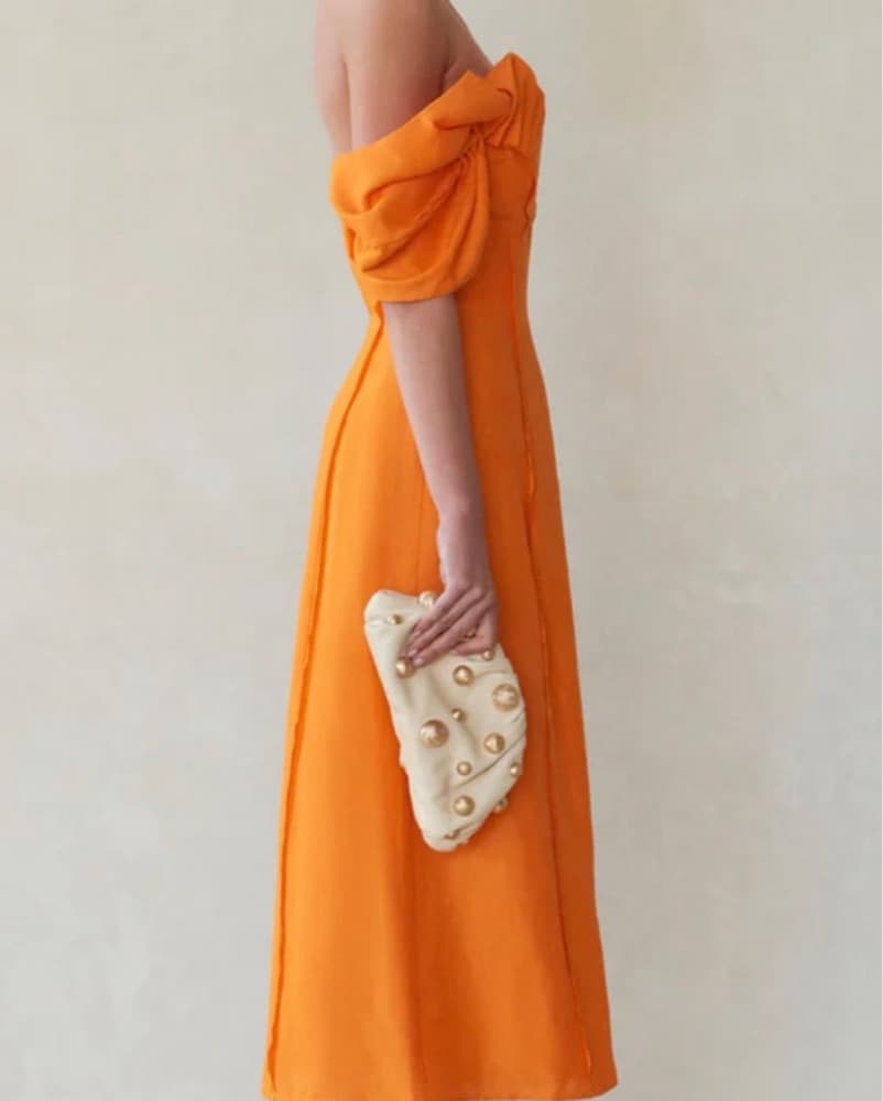 Cult Gaia Orange Muna Dress - Image 3