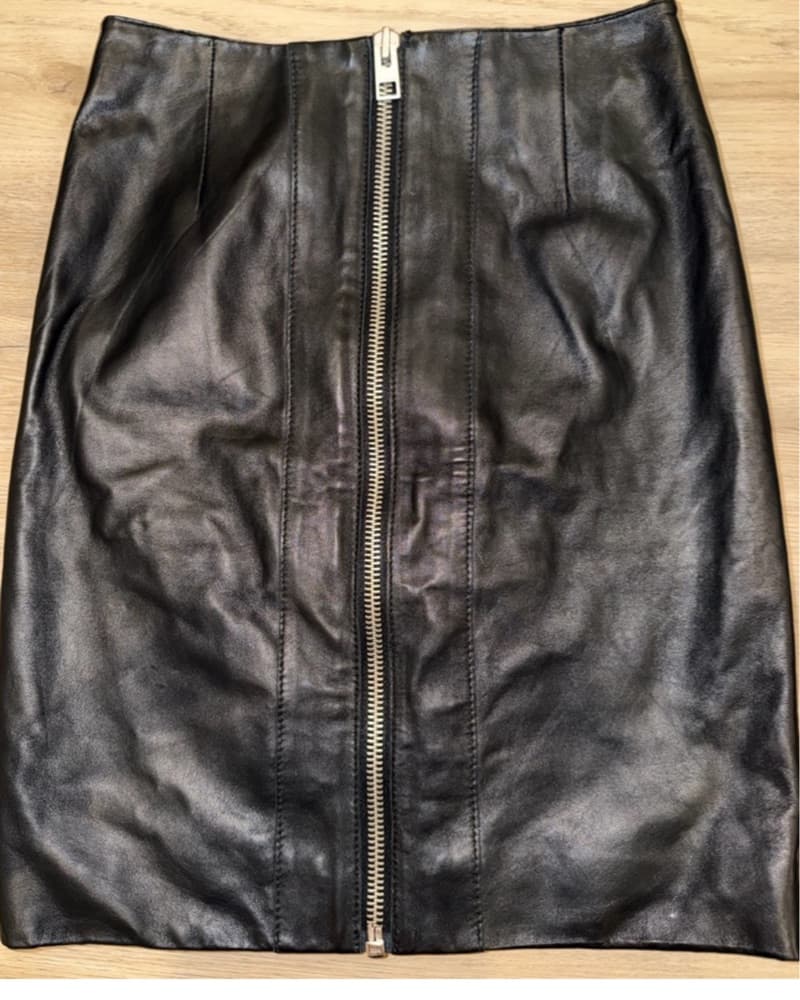 All Saints Leather Skirt - Image 3