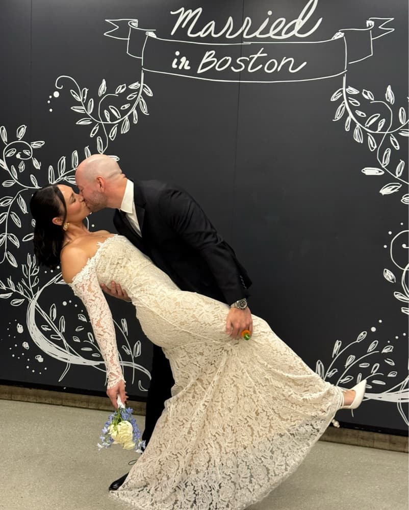Lulus Long Sleeve Lace Wedding Dress  - Image 4