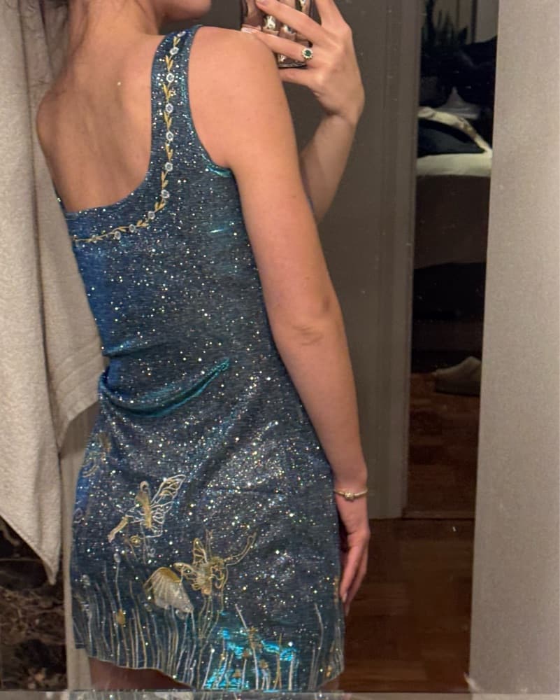 Celestial Shimmer Sequin Dress - Image 4