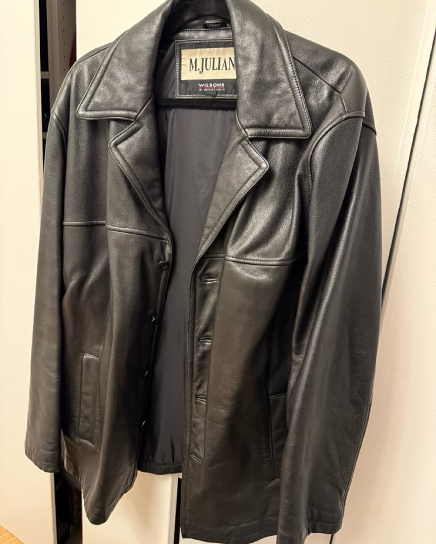 Vintage Wilsons Black Leather Jacket - Image 5