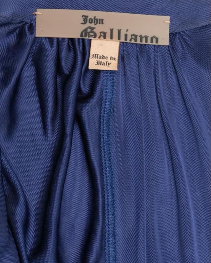 Rare John galliano Silk Navy Dress - Image 5