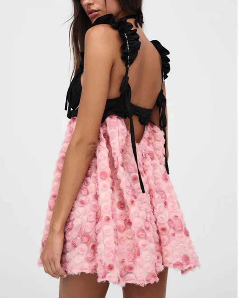 For Love & Lemons Rosette Mini Dress - Image 2