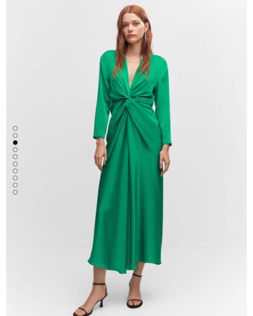 Green Silky Dress - Image 1