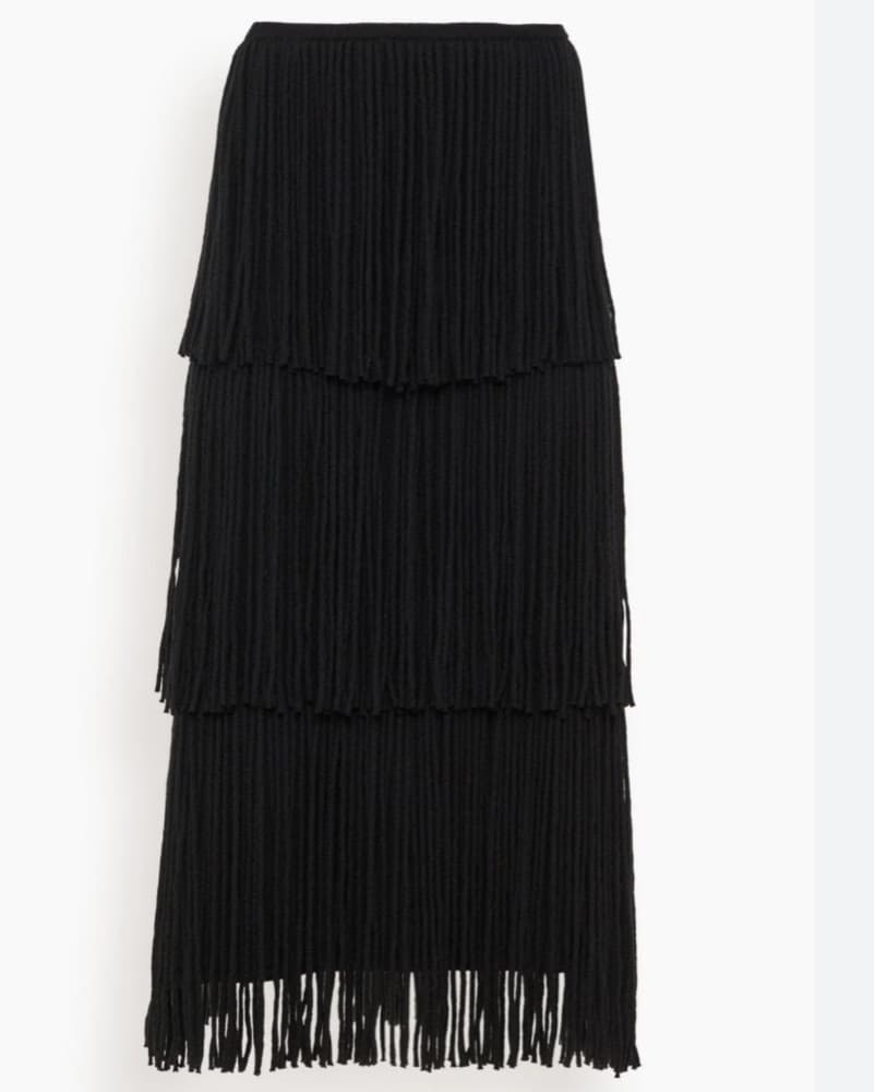 Lisa Yang Tiered Fringe Skirt - Image 1