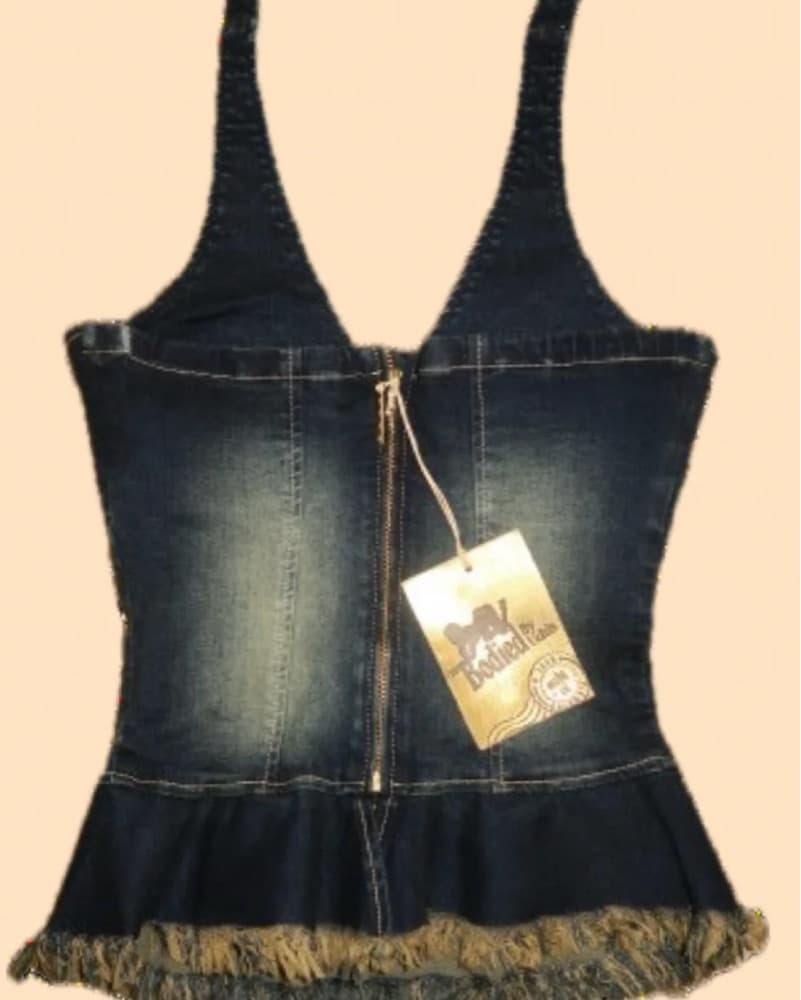 Bodied By Uchis Denim Halter Top - Image 4
