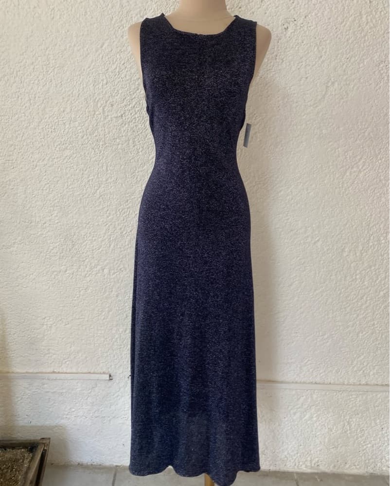 Shimmering Navy Cocktail Dress - Image 2