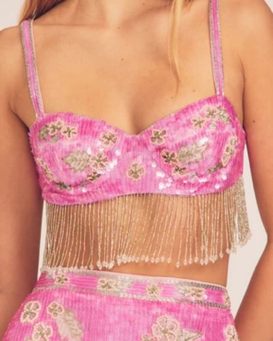 LoveShackFancy Maeva Crop Top  - Image 2