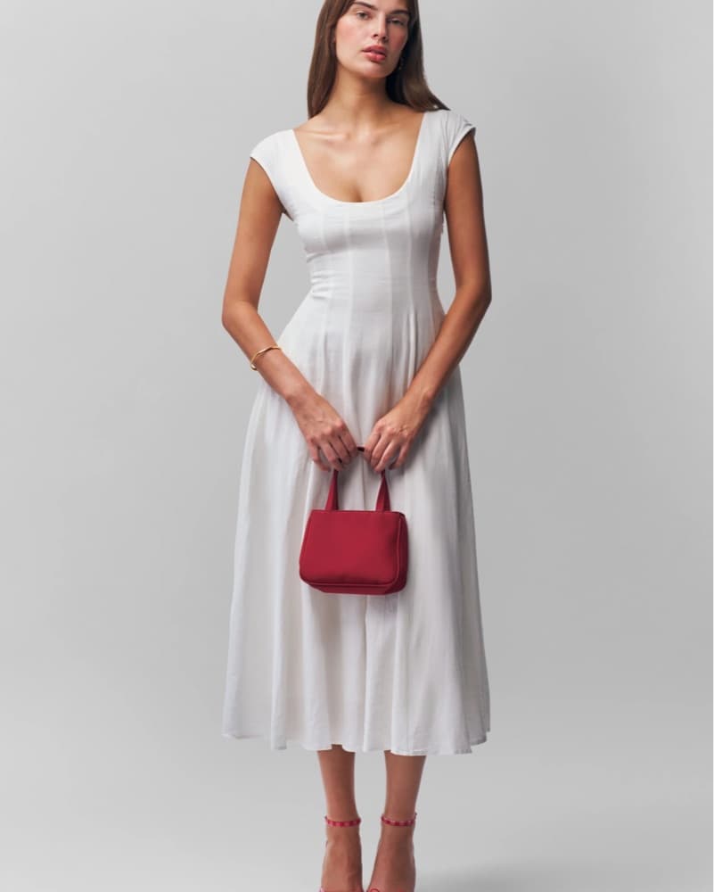 White Danielle Guizio Leila Dress - Image 2