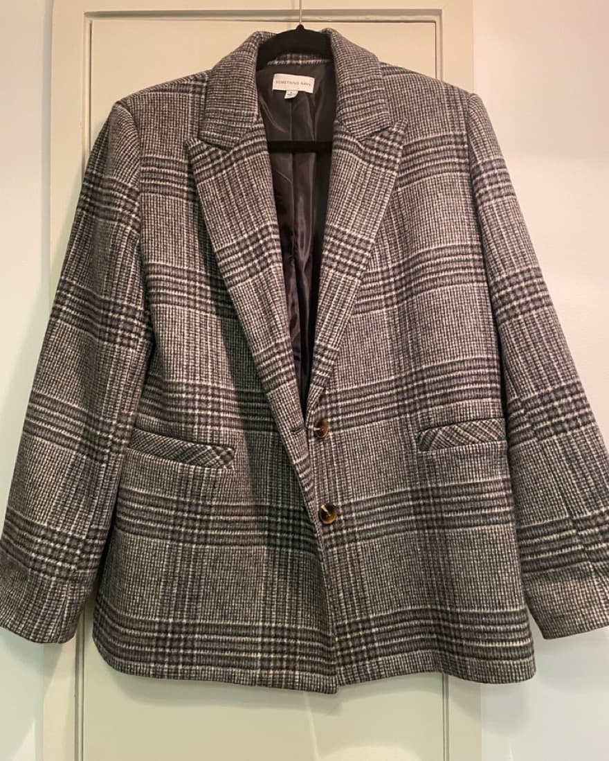 Something Navy (RIP) Wool Blazer - Image 1