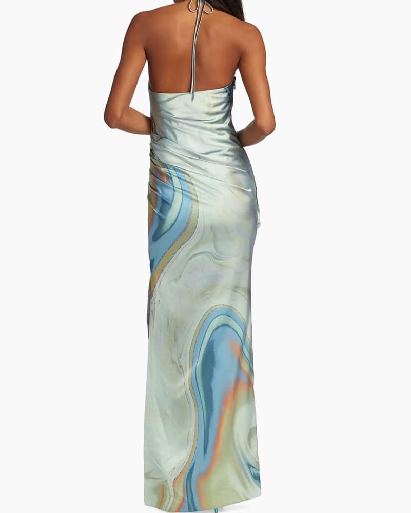 Simkhai Hansel Satin Halterneck Gown - Image 3