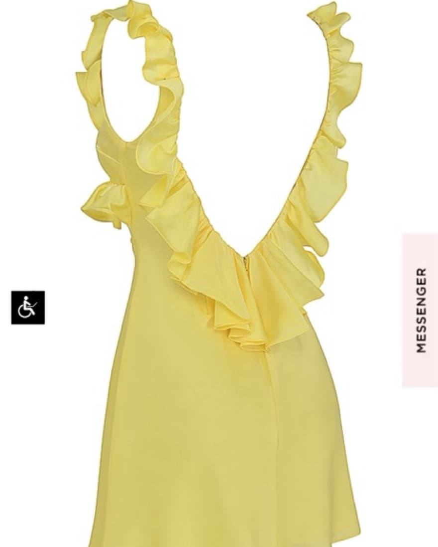 House Of CB Yellow Ruffle Dress - Image 3