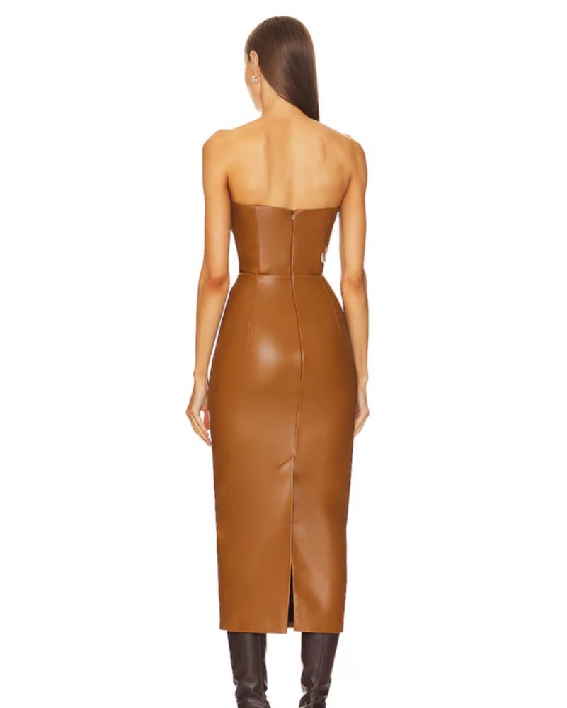 Cult Naked Faux Leather Midi Dress - Image 3