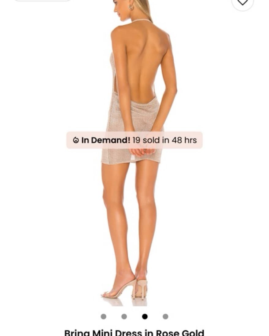 Sheer Gold Halter Mini Dress - Image 2