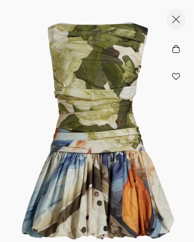 Acler Nershall Floral Drapped Minidress - Image 1