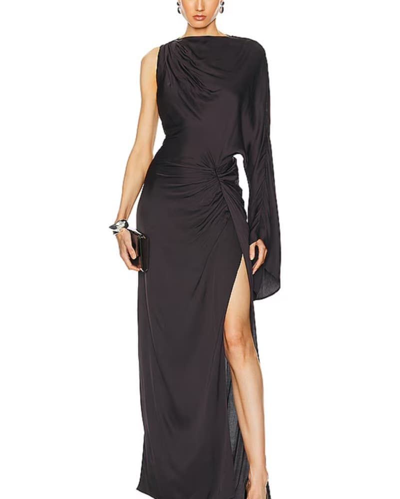 Cassia Gown in Dark Brown - Image 5