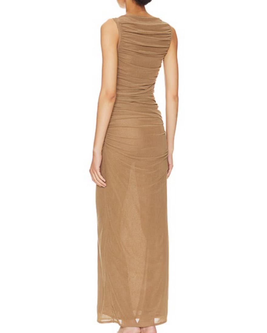 Emeraude Maxi Dress In Brown  - Image 2