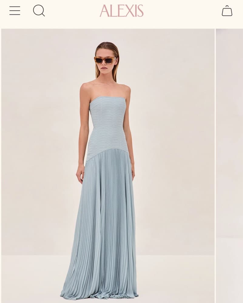 Alexis Formal Drop Waist Blue Dress  - Image 1