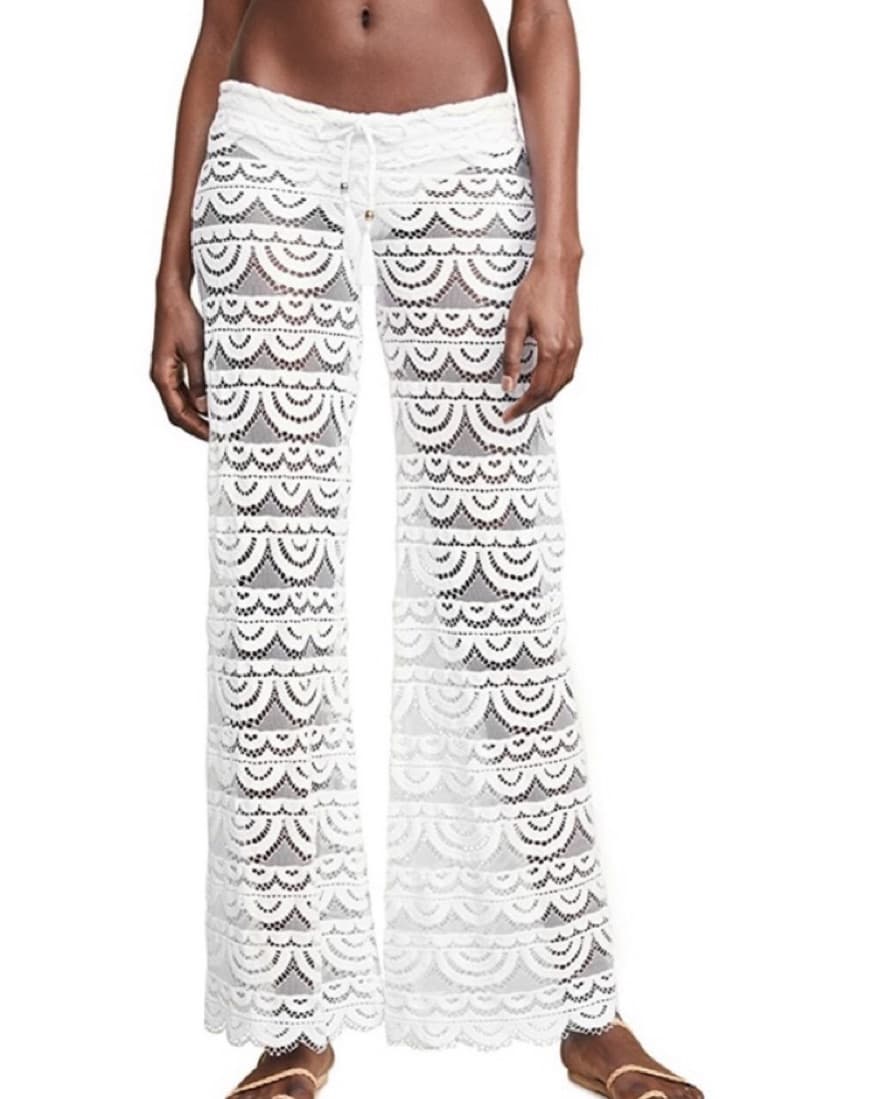 White Lace Cover Up Pants - Image 1