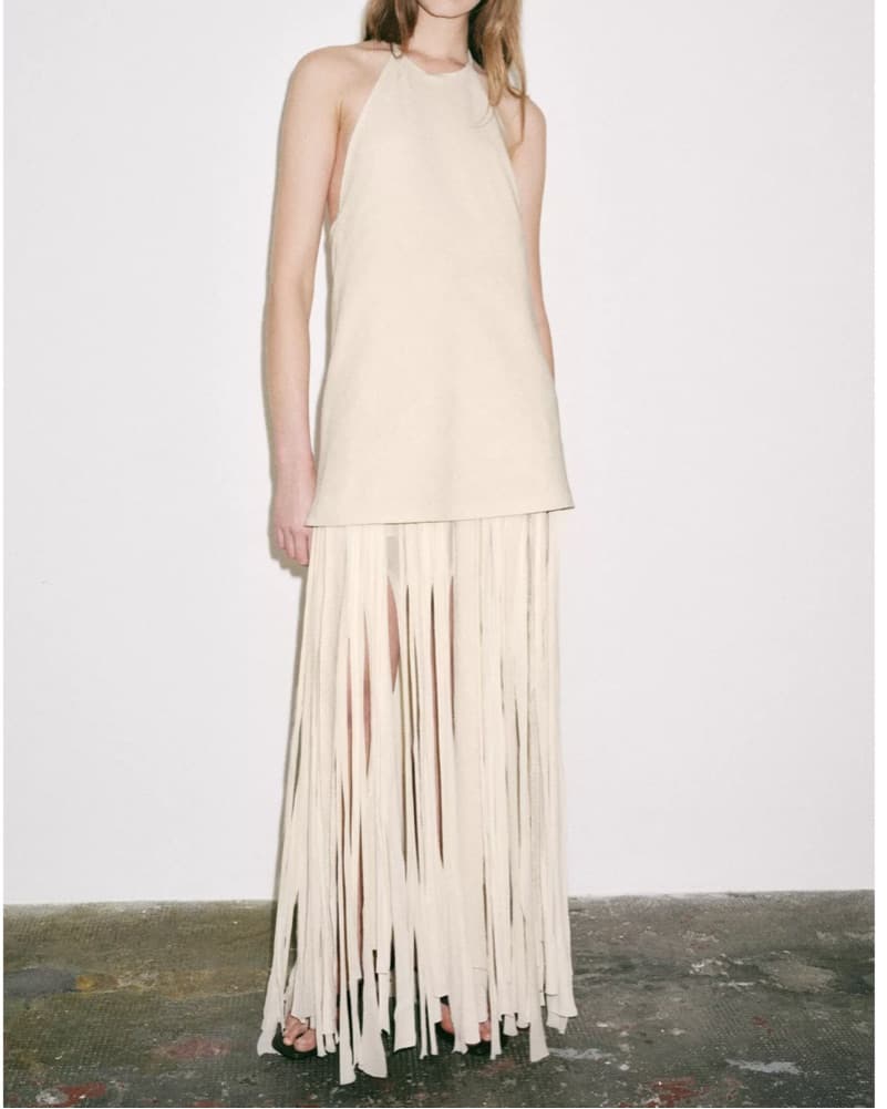 Zara Halter Fringe Dress  - Image 1