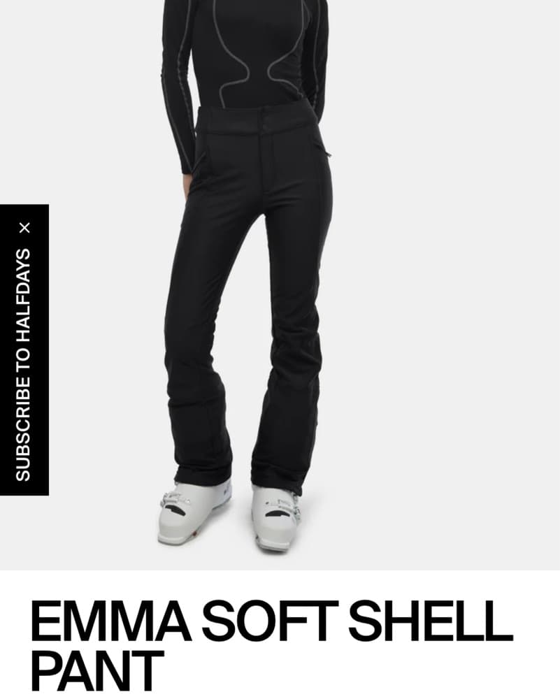 HALFDAYS EMMA SOFT SHELL PANT- Black - Image 1