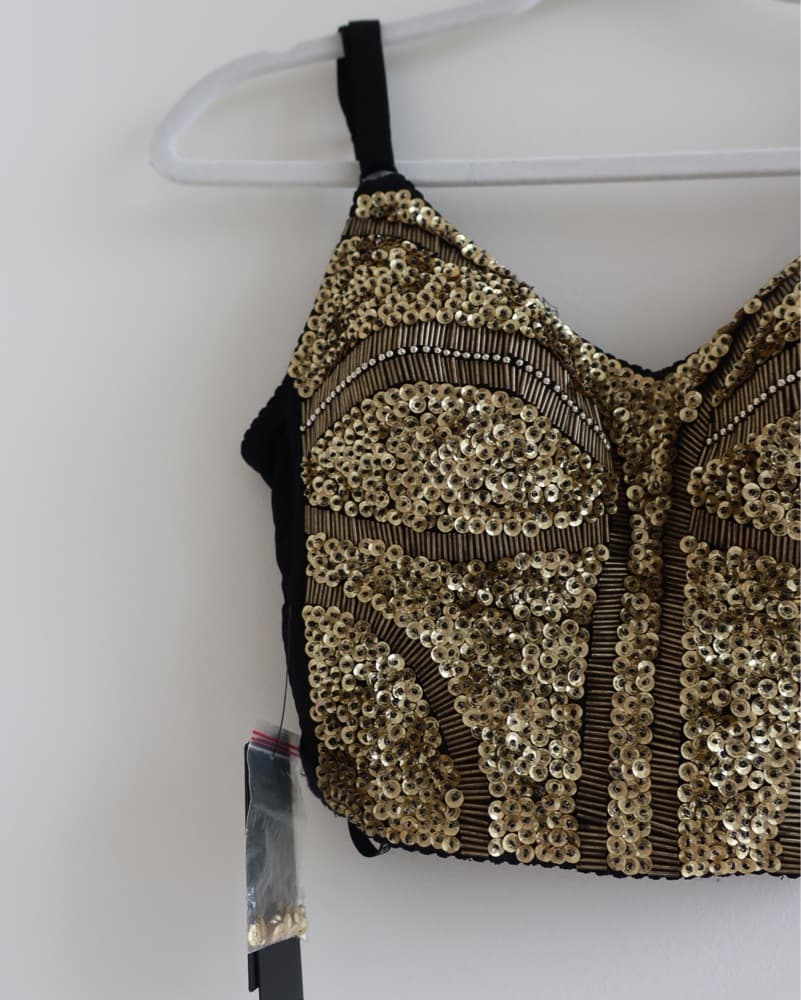 Marciano Gold Sequin Top (new w/ tags) - Image 2