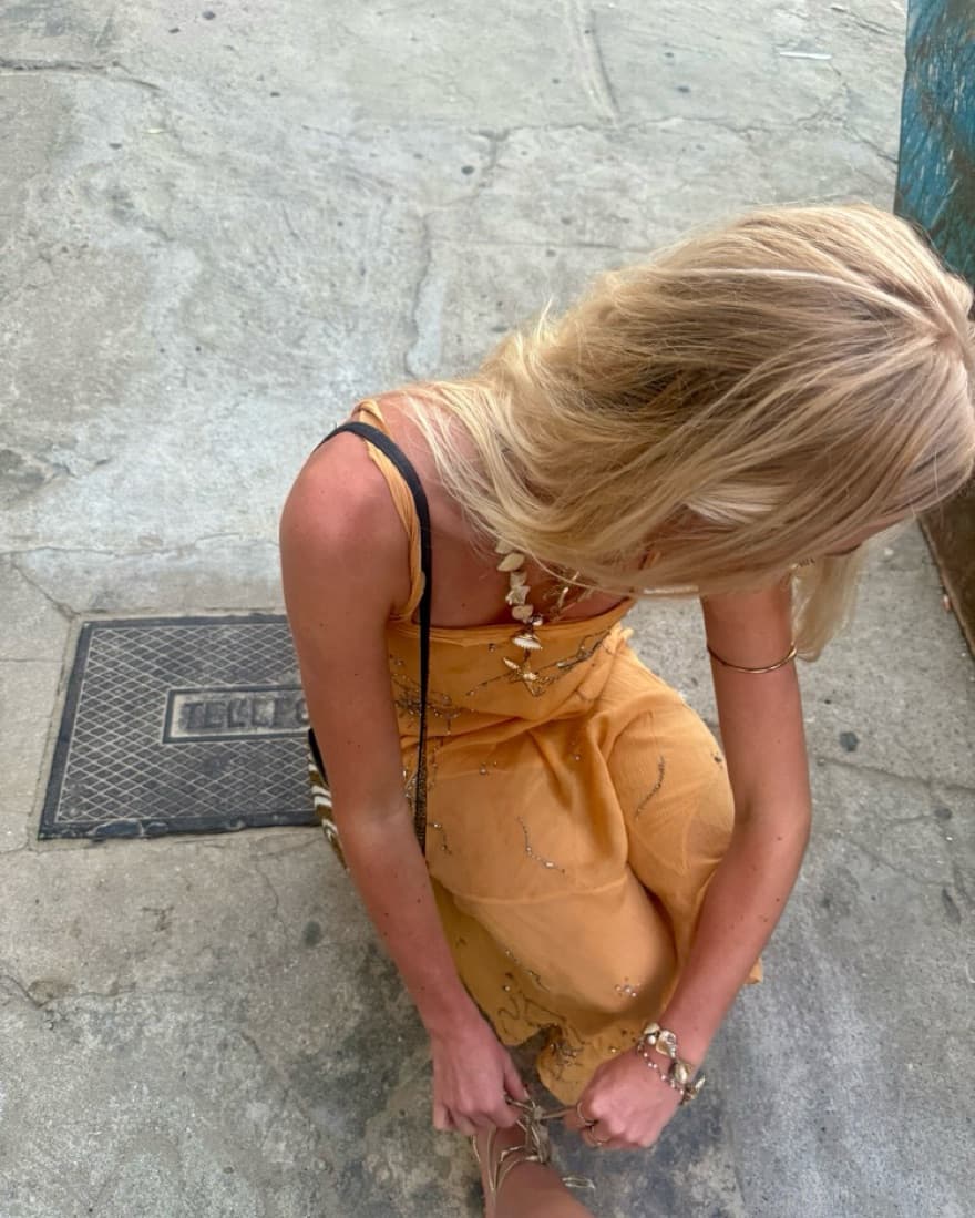Zara Ibiza Vibes Dress Orange - Image 2
