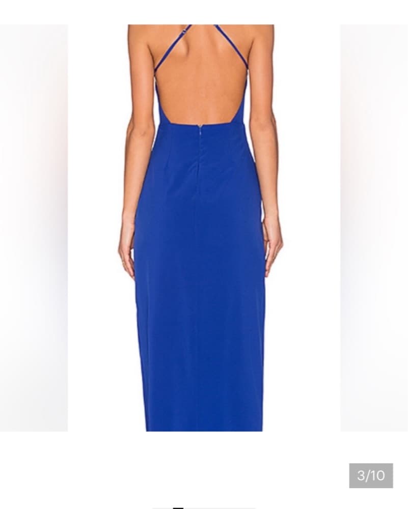 DONNA MIZANI Elegant Blue Midi Dress - Image 3