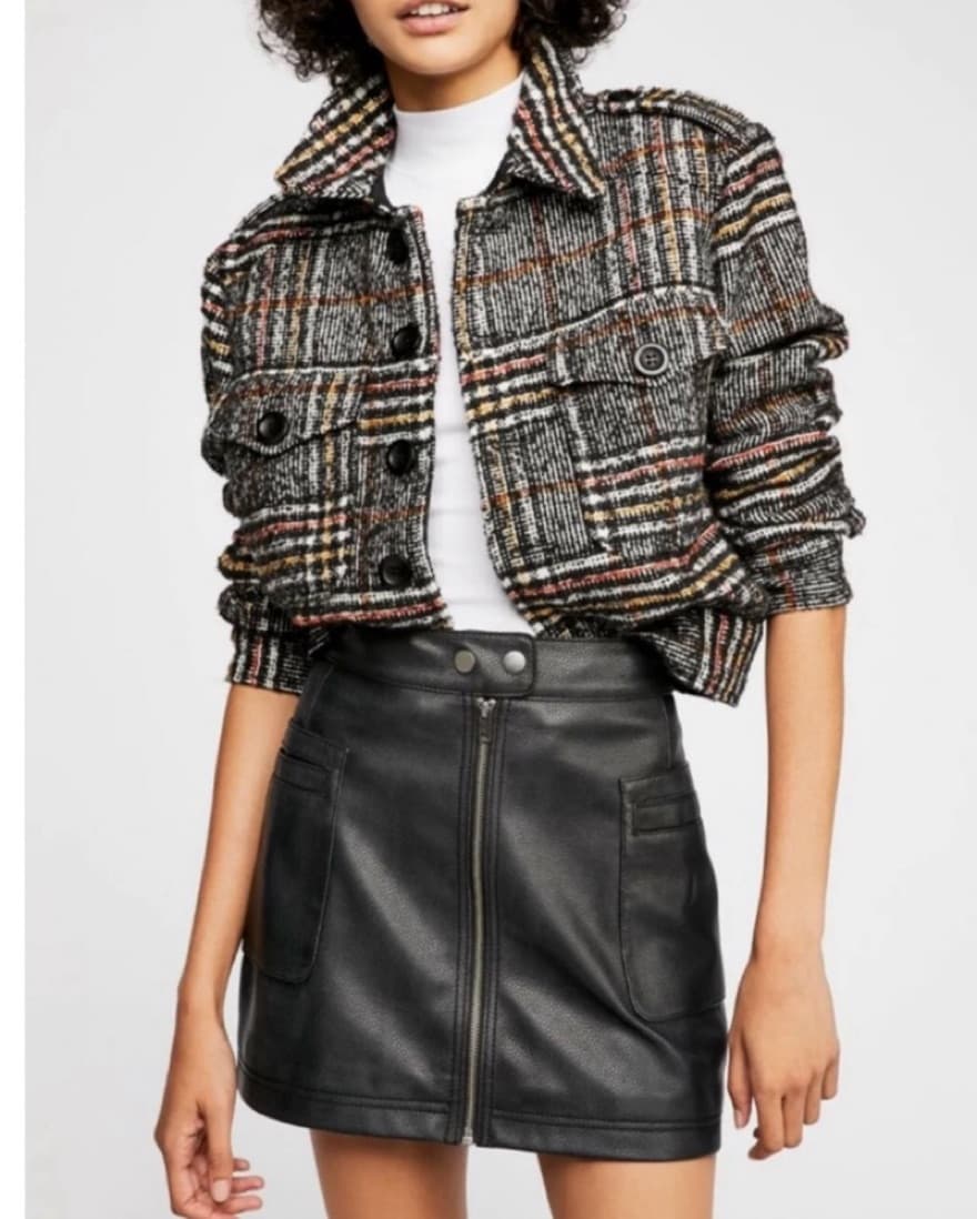Free People Vegan Leather Mini Skirt - Image 4