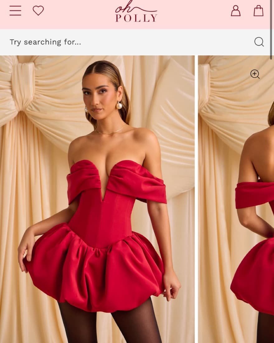 Red Oh Polly Bubble Dress  - Image 1
