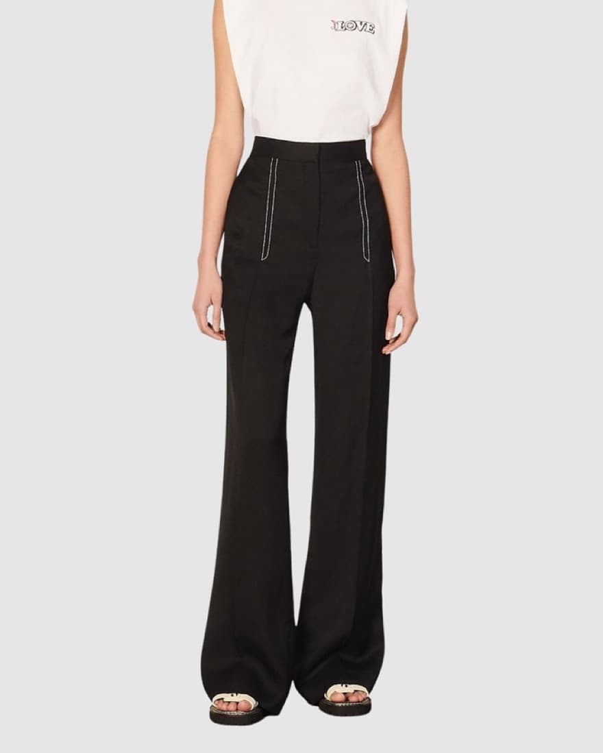 Sandro Contrast Trousers - Image 2