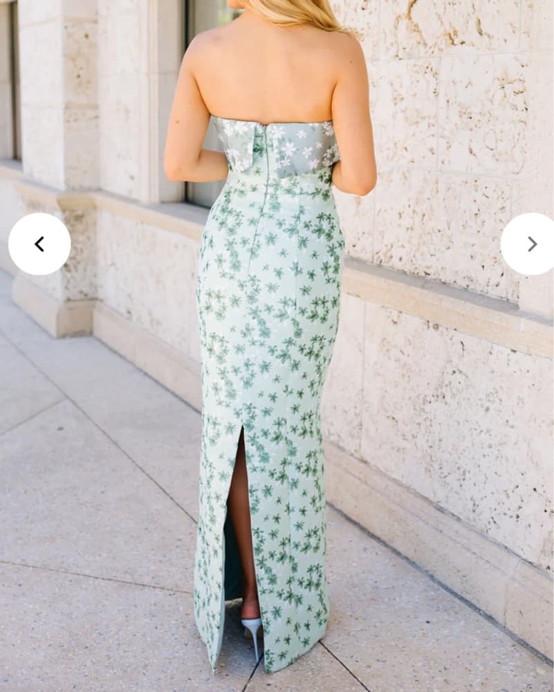 Strapless Floral Maxi Dress - Image 6